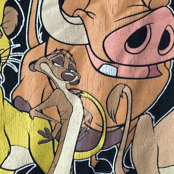 Disney The Lion King Sweatshirt Black Crewneck Juniors Size L 11-13 Simba Nala - Picture 3 of 5